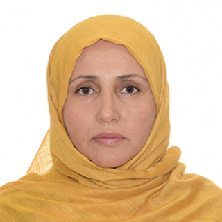 Mursal Wusawi, seen from the neck up, wearing a yellow hijab