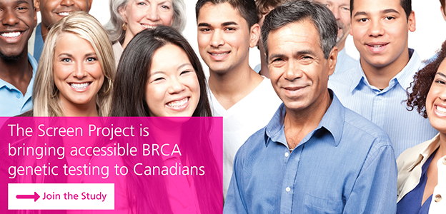 several men and women stand together and smile for a photo, states regarding breast cancer can be seen below the image